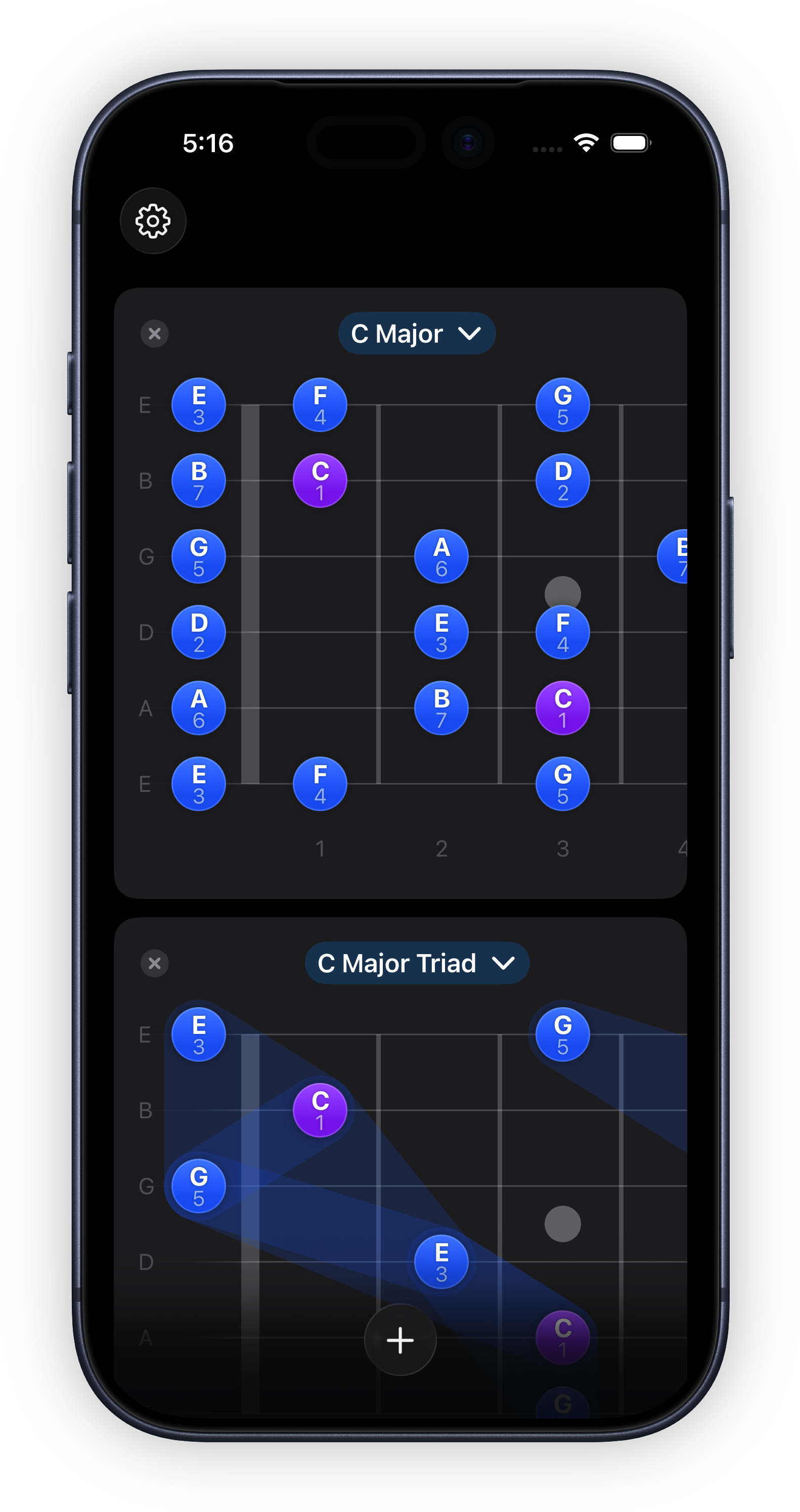 Fretwork iPhone app screenshot